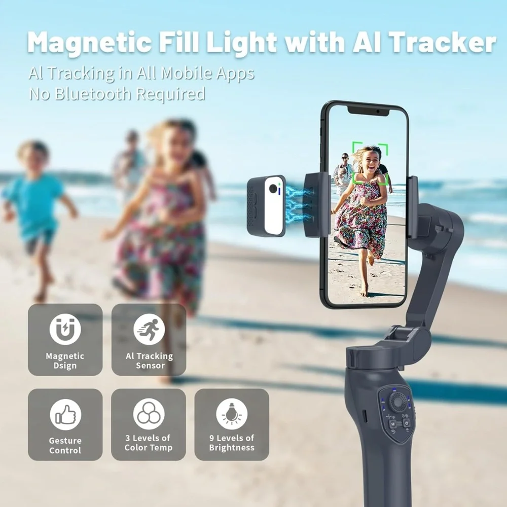 Comitok L7C Pro KIT Stabilizer with Magnetic AI Active Tracking still in box
